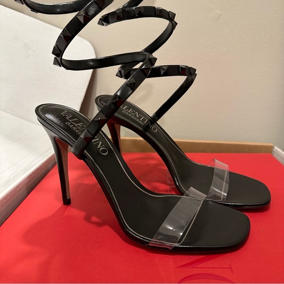 Valentino Rockstud Ankle Strap Stiletto Sandals - Picture 3 of 9